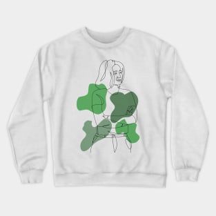 Line continuous art of a woman Crewneck Sweatshirt